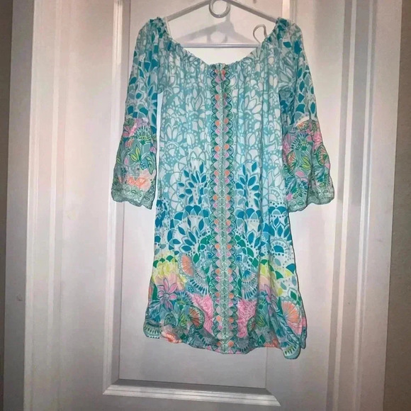Lilly Pulitzer Nevie off the shoulder dress - Picture 3 of 4